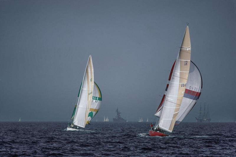Australia II on the way to defeating Liberty 4:3 in the America's Cup back in 1983 - photo © Gilles Martin-Raget