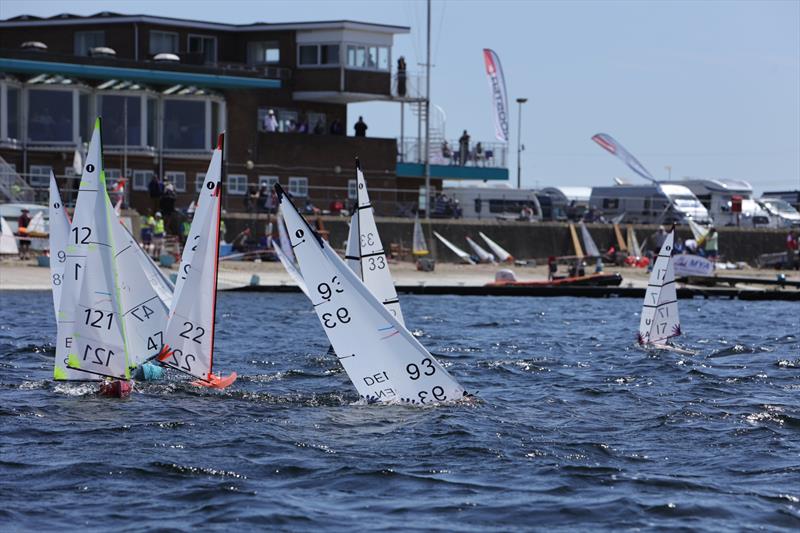 2026 IOM Worlds at Datchet Water Day 5 - Race 15 Heat A Leeward Gate Crash #2 - photo © Mark Jardine