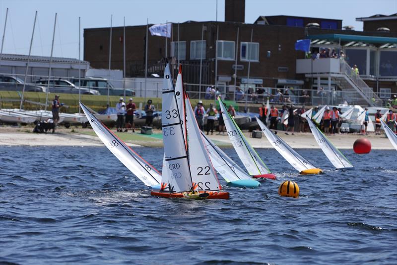 2026 IOM Worlds at Datchet Water Day 5 - Race 15 Heat A Leeward Gate Crash #11 - photo © Mark Jardine
