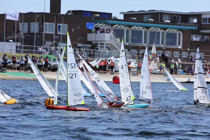2026 IOM Worlds at Datchet Water Day 5 - Race 15 Heat A Leeward Gate Crash #4 - photo © Mark Jardine