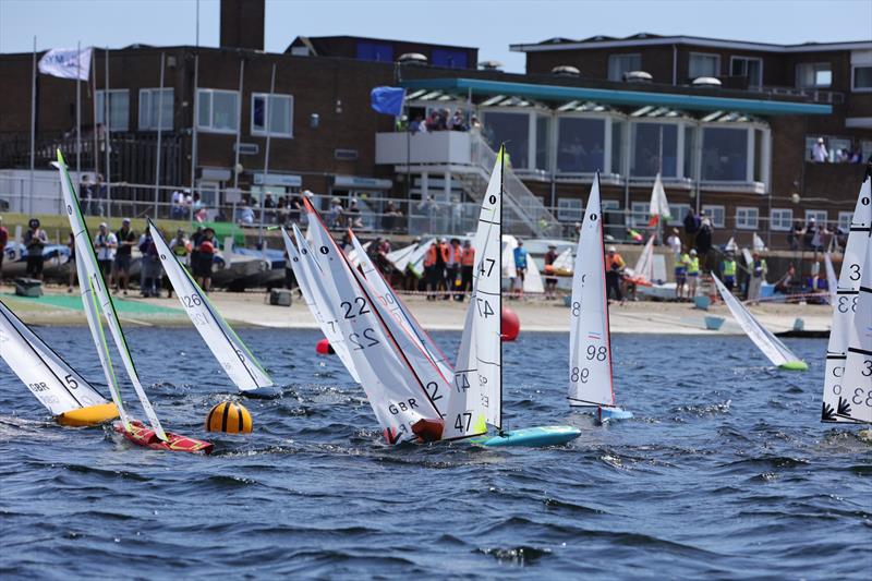 2026 IOM Worlds at Datchet Water Day 5 - Race 15 Heat A Leeward Gate Crash #5 - photo © Mark Jardine