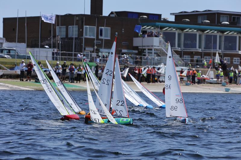 2026 IOM Worlds at Datchet Water Day 5 - Race 15 Heat A Leeward Gate Crash #7 - photo © Mark Jardine