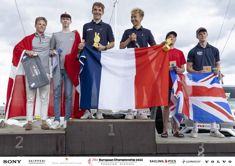 Volvo 29er European Championship prize giving photo copyright Mogens Hansen / Sailing.pics taken at Royal Danish Yacht Club and featuring the 29er class