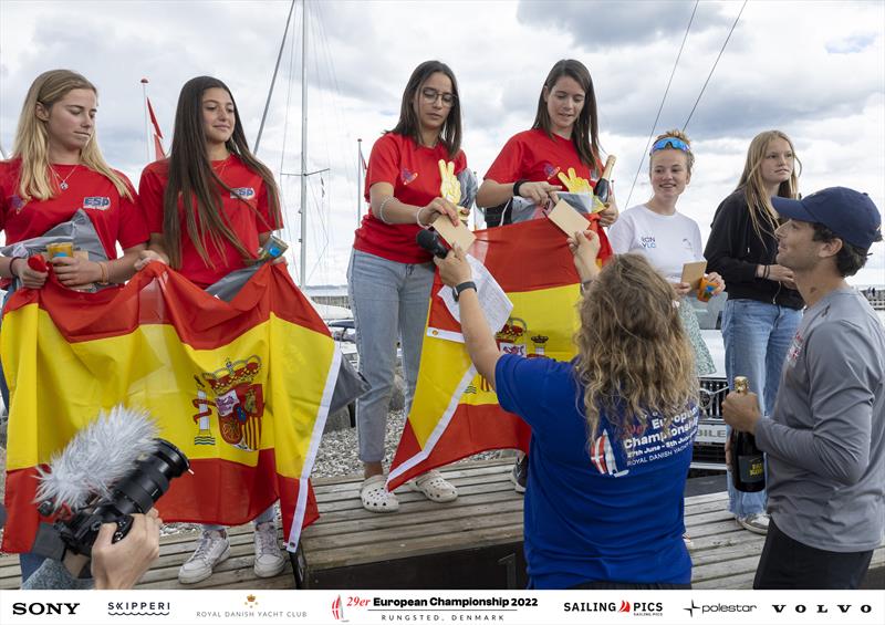 Volvo 29er European Championship prize giving - photo © Mogens Hansen / Sailing.pics