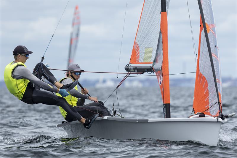 George Lee Rush and Seb Menzies (NZL 3025 - Wakatere Boating Club, Murray's Bay SC) at 29er European Championship - 4, July 2022 - photo © Mogens Hansen