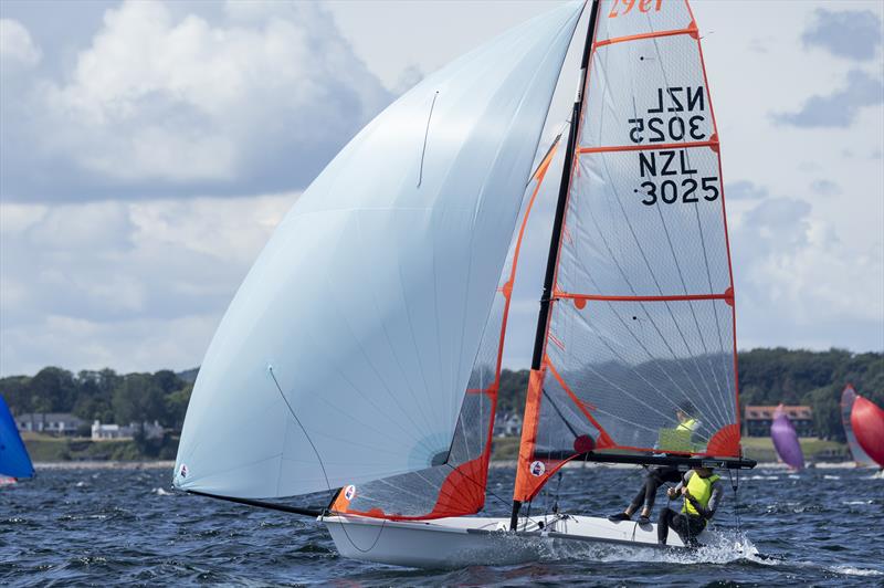 George Lee Rush and Seb Menzies (NZL 3025 - Wakatere Boating Club, Murray's Bay SC) at 29er European Championship - 4, July 2022 photo copyright Mogens Hansen taken at  and featuring the 29er class