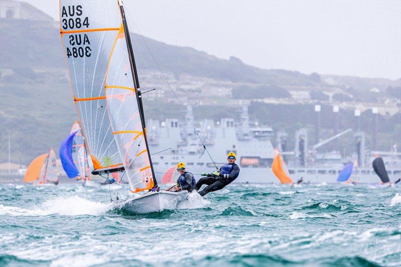 Ben Crafoord with Jacob Marks - 2023 29er Worlds photo copyright Digital Sailing taken at Weymouth & Portland Sailing Academy and featuring the 29er class