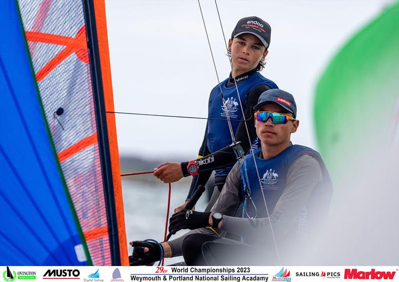 Joel Beashel and Logan Radford - 2023 29er Worlds - photo © Kristian Joos