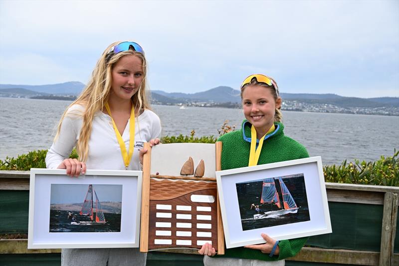 Mia Austin and Zara Marks (NSW) win the female title at the 29er Australian Championship 2026 - photo © Amy Potter