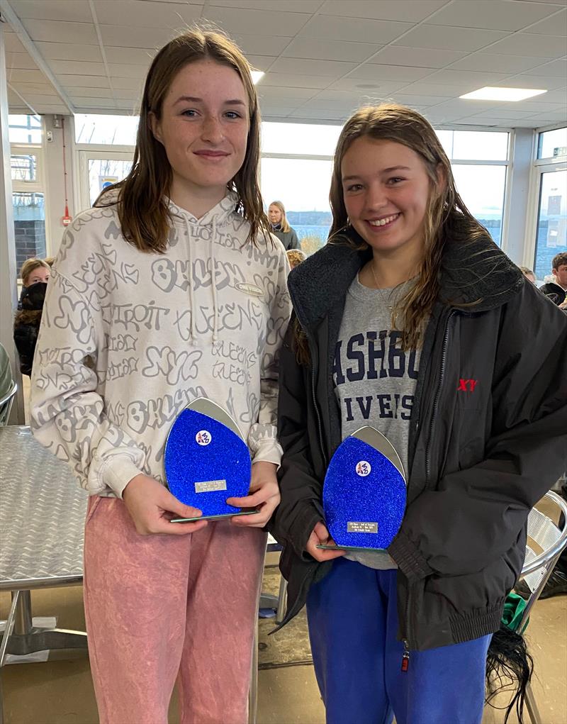 420 End of Seasons at Grafham Water - First U17 Female - Ellie Creighton & Bea Greenfield photo copyright Katy Meadowcroft taken at Grafham Water Sailing Club and featuring the 420 class