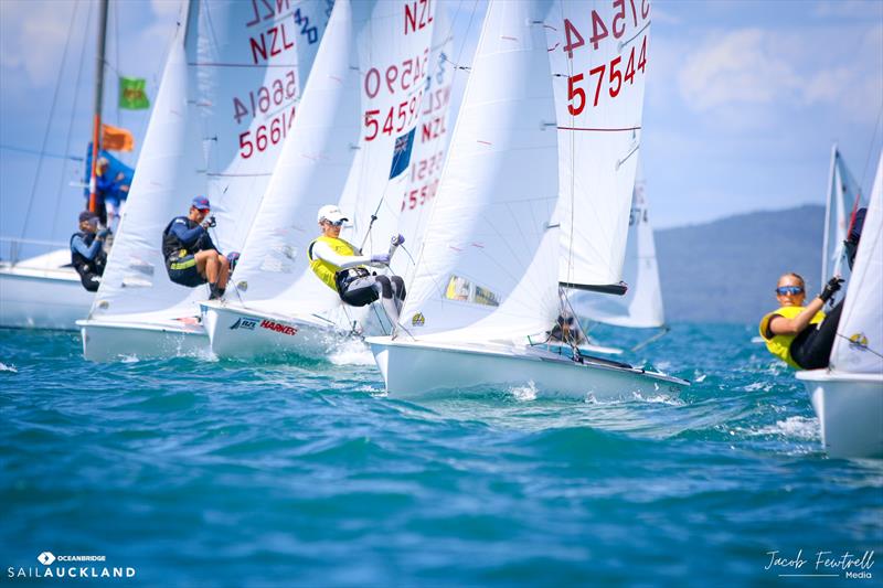 Cam Brown and Oli Stone (57544) - 420 - Day 3 - Oceanbridge Sail Auckland 2025 - March 2, 2025 photo copyright Jacob Fewtrell Media taken at Torbay Sailing Club and featuring the 420 class
