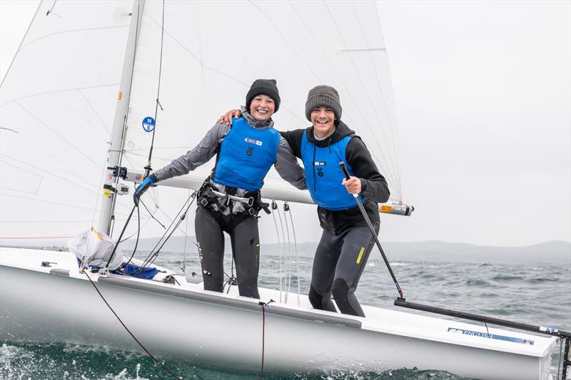 2025 RYA Youth National Championships photo copyright RYA / PKC Media taken at Plas Heli Welsh National Sailing Academy and featuring the 420 class