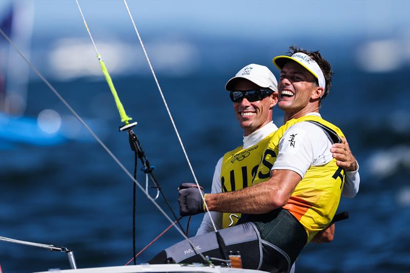 Men's 470 Gold for Mat Belcher and Will Ryan (AUS) at the Tokyo 2020 Olympic Sailing Competition photo copyright Sailing Energy / World Sailing taken at  and featuring the 470 class