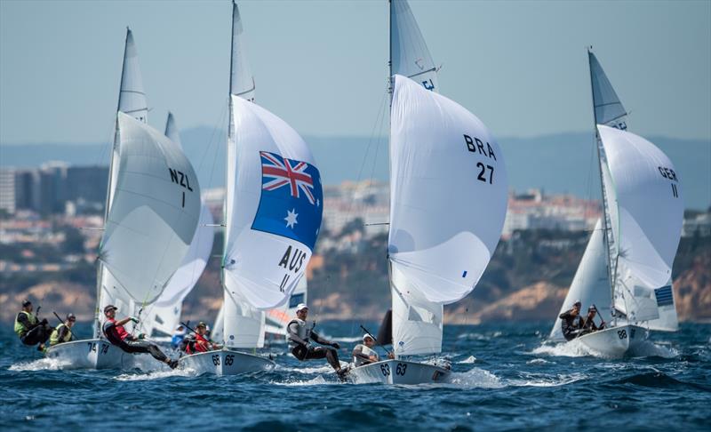 Mens leaders - Day 4 - Open Mens European 470 championship - Vilamoura, Portugal - May 2021 photo copyright Joao Costa Ferreira taken at Vilamoura Sailing and featuring the 470 class