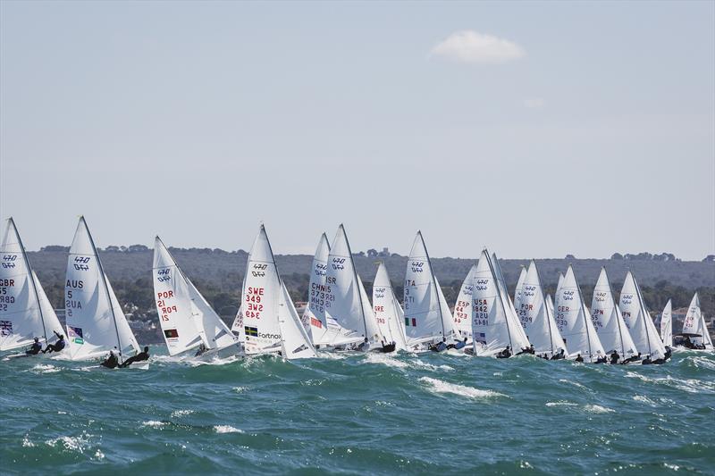 470 World Championship in Llucmajor, Mallorca - Day 5 photo copyright Bernardí Bibiloni / Int. 470 Class taken at Club Nàutic S'Arenal and featuring the 470 class