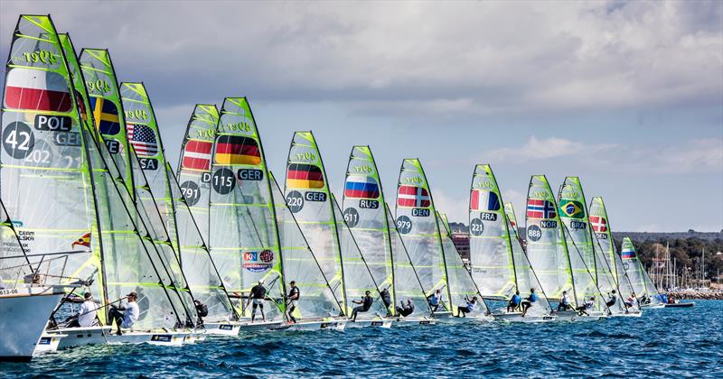 49ers at the 48th Trofeo Princesa Sofia IBEROSTAR photo copyright Jesus Renedo / Sailing Energy / Trofeo Princesa Sofia IBEROSTAR taken at Real Club Náutico de Palma and featuring the 49er class