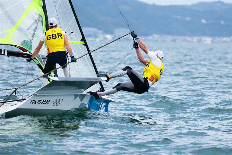 Dylan Fletcher & Stu Bithell in the Men's 49er on Tokyo 2020 Olympic Sailing Competition Day 6 - photo © Sailing Energy / World Sailing