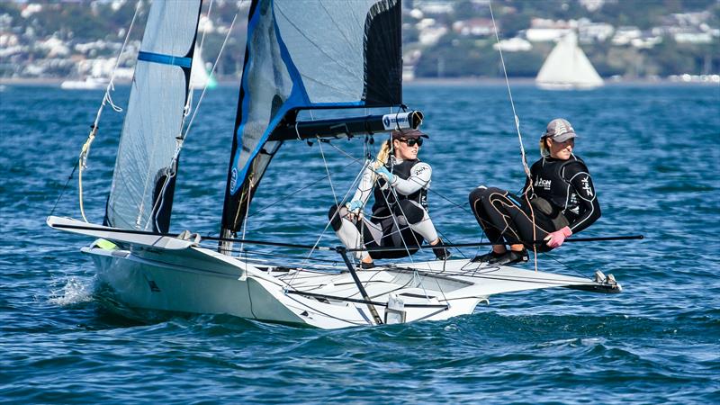 Oceanbridge NZL Sailing Regatta - Wakatere BC April 11, 2021 photo copyright Richard Gladwell / Sail-World.com / nz taken at Wakatere Boating Club and featuring the 49er class