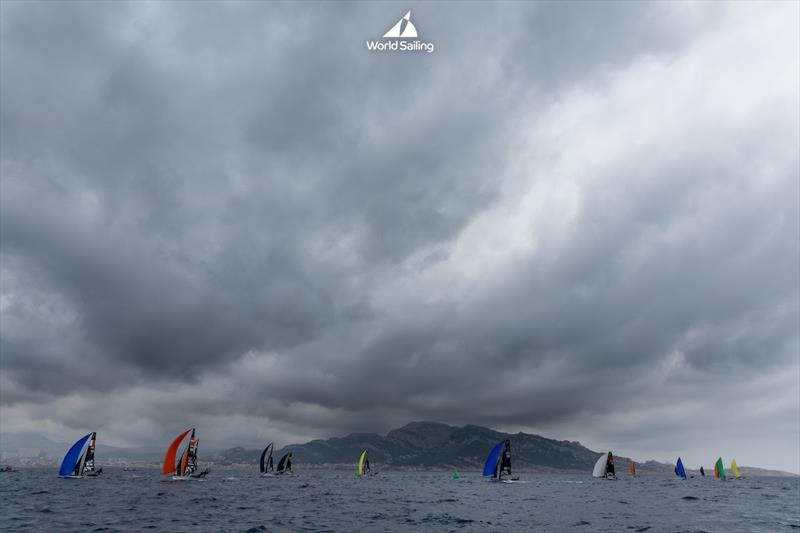 Paris 2024 Olympic Sailing Test Event, Marseille, France. Day 4 photo copyright Sander van der Borch / World Sailing taken at  and featuring the 49er class