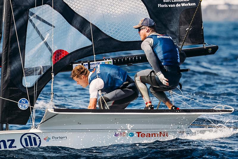 49er and 49erFX Worlds at Lanzarote day 1 photo copyright Sailing Energy / Lanzarote Sailing Center taken at Lanzarote Sailing Center and featuring the 49er class