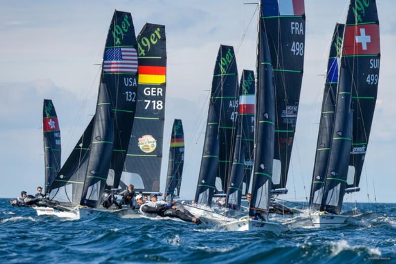 Exciting races are guaranteed in the 49er - photo © Christian Beeck