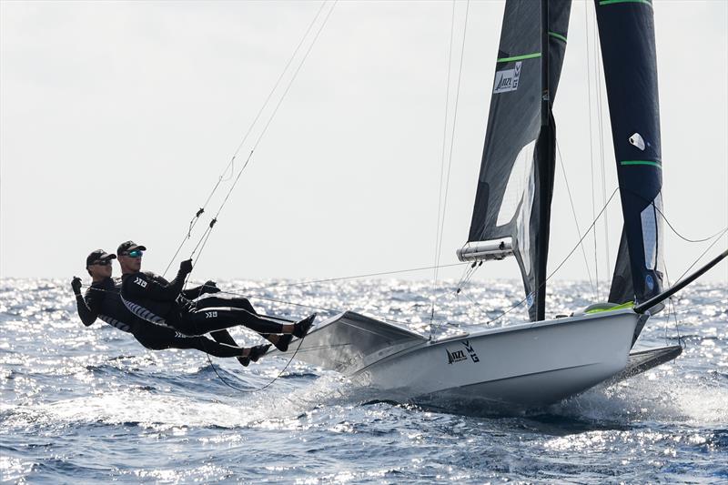 Isaac McHardie, William Mckenzie (NZL) - 49er World Championships - Sardinia - October 2025 - photo © Sailing Energy