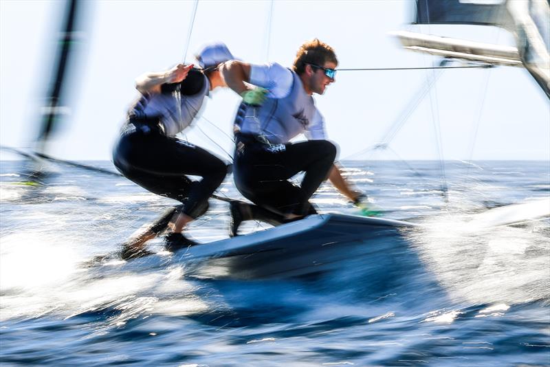 George Lee Rush Seb Menzies  (NZL) - 49er World Championships - Sardinia - October 2025 - photo © Sailing Energy