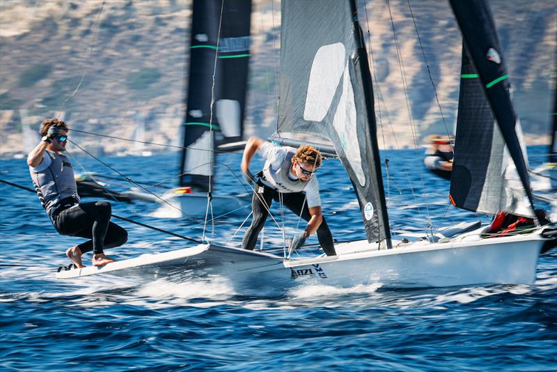 Mattias Coutts, Oscar Gunn (NZL) - 49er World Championships - Sardinia - October 2025 - photo © Sailing Energy