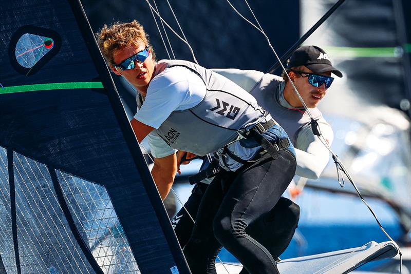 Hamish Mclaren, Francesco Kayrouz (NZL) - 49er World Championships - Sardinia - October 2025 - photo © Sailing Energy