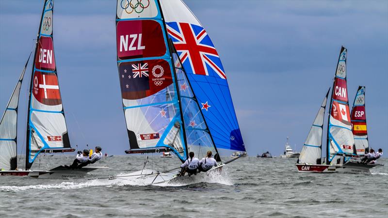 Tokyo2020 - Day 3 - July, 27, - Enoshima, Japan. 49erFX - Alex Maloney, Molly Meech (NZL) - Race 2 - photo © Richard Gladwell - Sail-World.com / nz