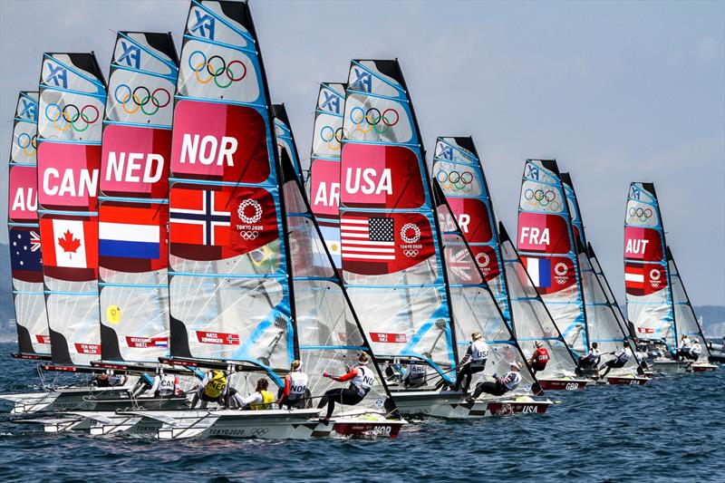 Start Womens FX Qualifying Race - Tokyo2020 - Day 7- July, 31, - Enoshima, Japan. - photo © Richard Gladwell / Sail-World.com / nz