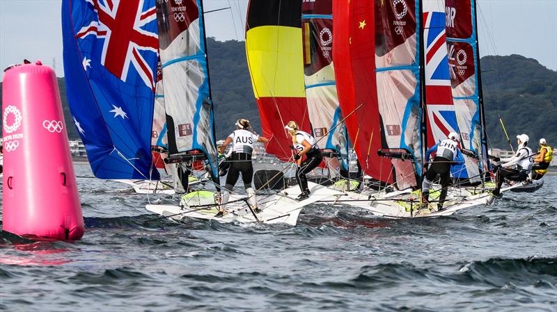 49erFX - Tokyo2020 - Day 6- July, 30, - Enoshima, Japan photo copyright Richard Gladwell - Sail-World.com/nz taken at  and featuring the 49er FX class