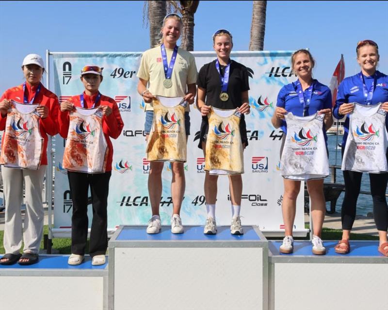 Long Beach Olympic Classes Regatta - 49er FX Podium - photo © Bronny Daniels
