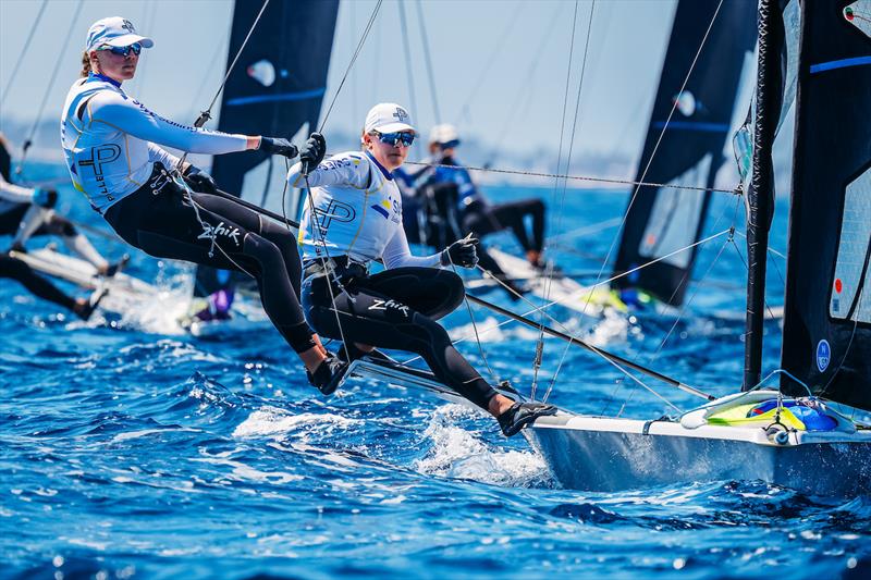 49erFX - Vilma Bobeck / Ebba Berntsson (SWE) photo copyright Sailing Energy / French Olympic Week Hyères - TPM taken at COYCH Hyeres and featuring the 49er FX class