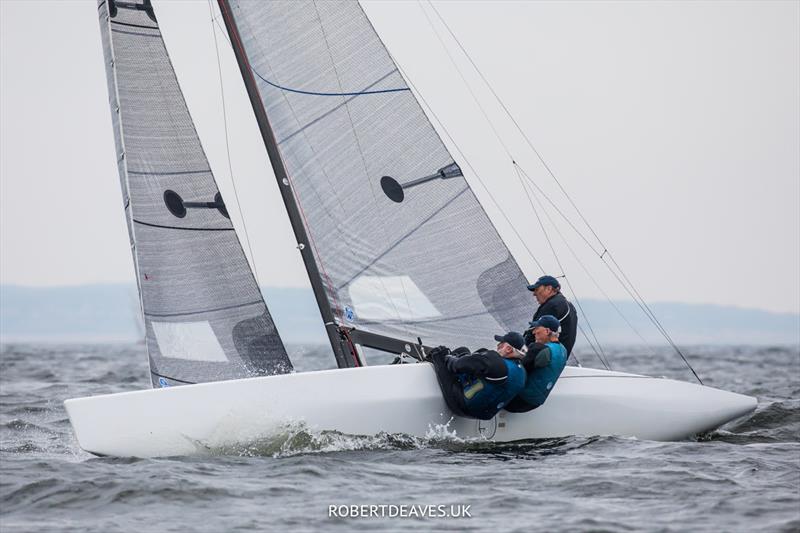 Ku-Ring-Gai 3 on day 1 of the 5.5 Metre Scandinavian Gold Cup photo copyright Robert Deaves / www.robertdeaves.uk taken at Flensburger Segel-Club and featuring the 5.5m class