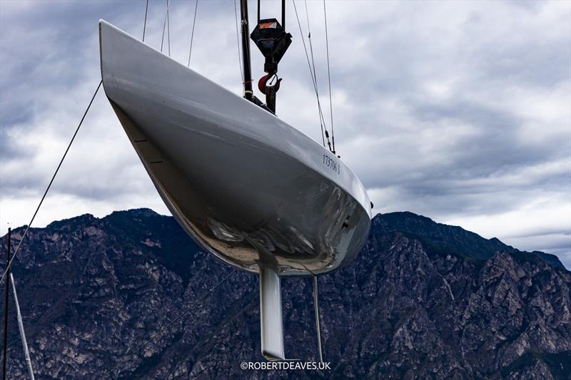 Launching at Malcesine - 5.5 Metre Multi Nations 2026 day 1 - photo © Robert Deaves