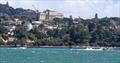 Emirates Team NZ tows home overlooked by the Auckland Museum - October 31, 2025 © Richard Gladwell - Sail-World.com/nz