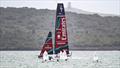© Richard Gladwell - Sail-World.com/nz Emirates Team NZ and Optimists - AC40 - Waitemata Harbour - December 15, 2025 © Richard Gladwell - Sail-World.com/nz