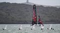 © Richard Gladwell - Sail-World.com/nz Emirates Team NZ and Optimists - AC40 - Waitemata Harbour - December 15, 2025 © Richard Gladwell - Sail-World.com/nz