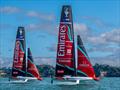 Emirates Team New Zealand sail their AC40 in Auckland &copy; James Somerset/ Emirates Team New Zealand