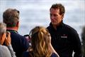 Paul Goodison talking in the media pen with Magnus Wheatley on day 1 - Louis Vuitton 38th America's Cup - Preliminary Regatta Sardinia - May 22, 2026 &copy; David Maynard / www.alleycatphotographer.com