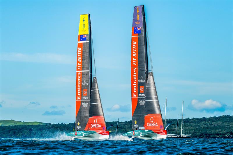 Emirates Team New Zealand - LEQ12 and AC40 - Day 32, June 8, 2023 - photo © Adam Mustill / America's Cup