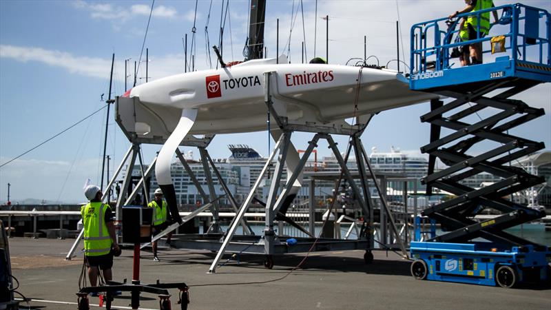 Emirates Team New Zealand - first sail - AC40 - October 17, 2025 - photo © Richard Gladwell - Sail-World.com/nz