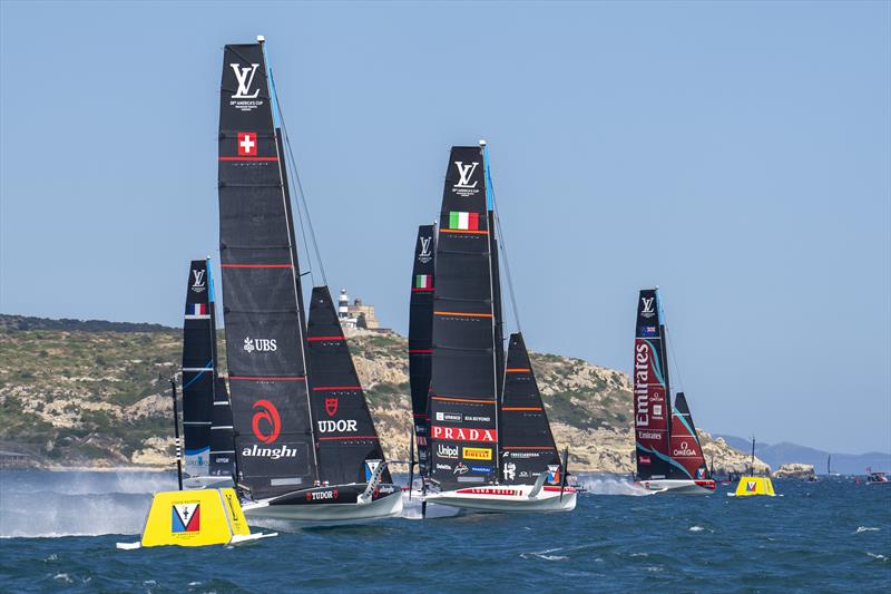 Both Luna Rossa teams get off to a handy start in Race 2 - Day 1 - Louis Vuitton 38th America's Cup - Preliminary Regatta Sardinia - May 22, 2026 - photo © Ian Roman