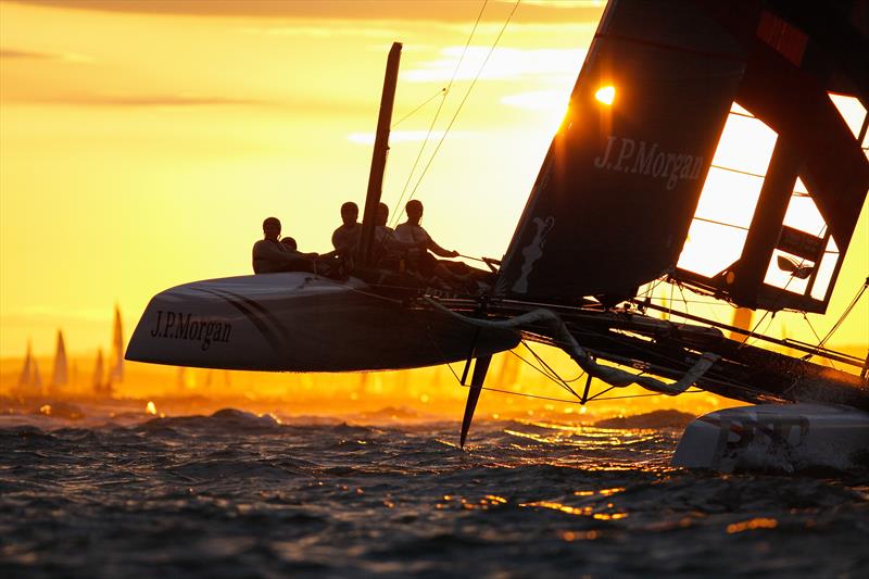 Ben Ainslie's JPMorgan Asset Management AC45 during the Round the Island Race - photo © Paul Wyeth / www.pwpictures.com