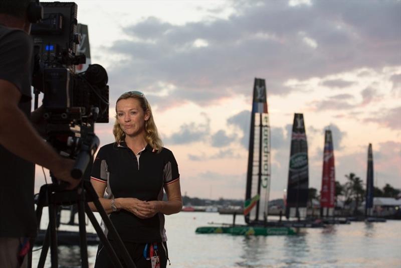 Shirley Robertson in Bermuda for the 35th America's Cup - photo © Image courtesy of Shirley Robertson Collection