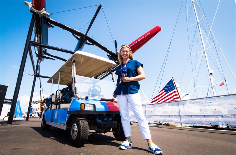 Shirley Robertson at the 35th America's Cup in Bermuda photo copyright theShirley Robertson Collection taken at Royal Ocean Racing Club and featuring the AC50 class