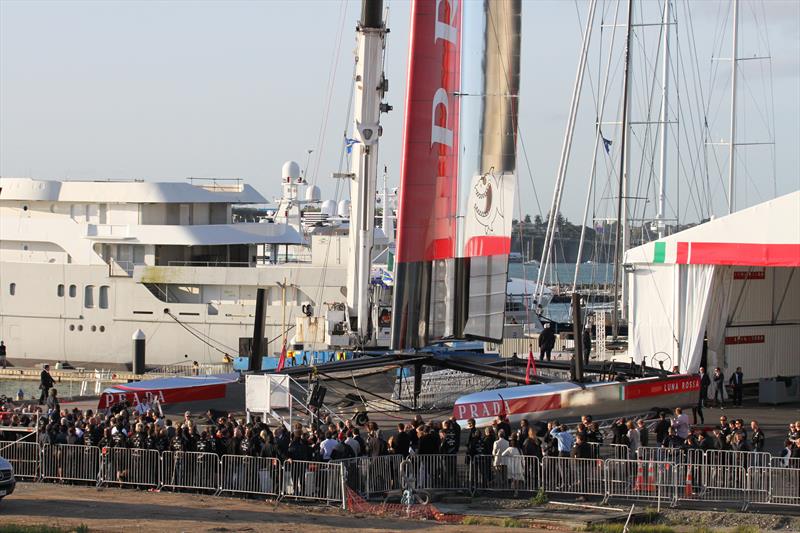 Luna Rossa lanuch their spectacular AC72 in Auckland in 2013 - photo © Richard Gladwell