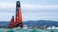 The AC75 outran the Chase Boat and Recon boat at times - Emirates Team NZ - Day 20 -  August 12 2026 - Auckland, NZ &copy; Sam Thom/America's Cup
