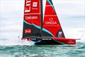 The AC75 `lights up` under the small rig - Emirates Team NZ - Day 20 -  August 12 2026 - Auckland, NZ &copy; Sam Thom/America's Cup